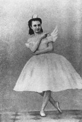 Anna Sobechshanskaya als Odette in Julius Reisingers Originalproduktion von Schwanensee, Moskau, 1877